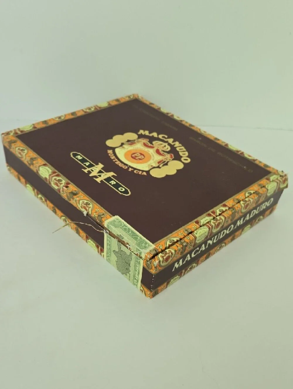 Vintage Macanudo Maduro Empty Wooden Cigar Box Barob De Rothschild